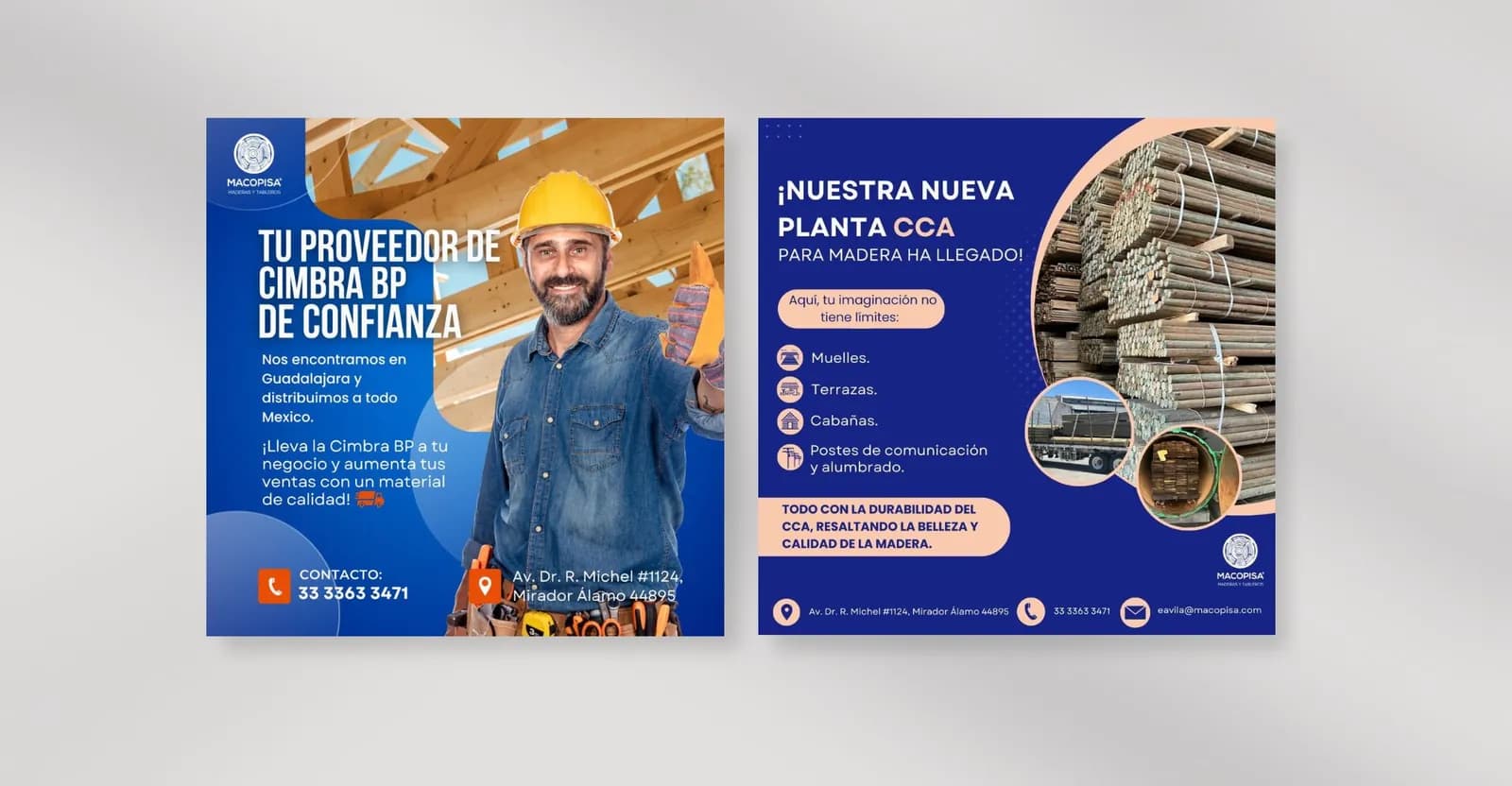 Publicaciones de Macopisa para redes sociales