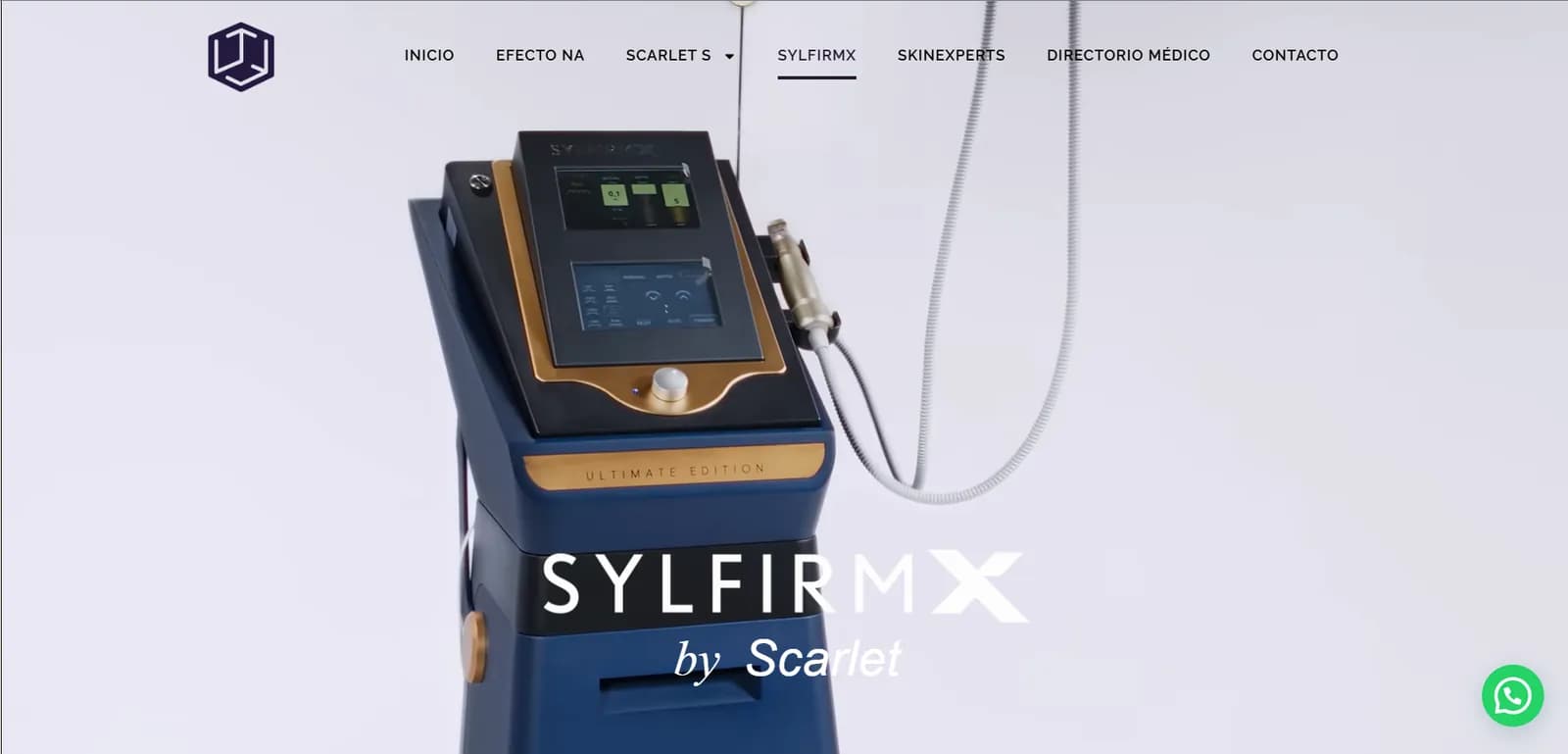 Captura de pantalla del sitio de Sylfirm X
